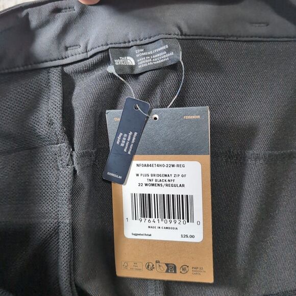 The North Face Plus Bridgeway Zip-Off Convertible Pants Women's 22W Solid Black - Picture 8 of 10